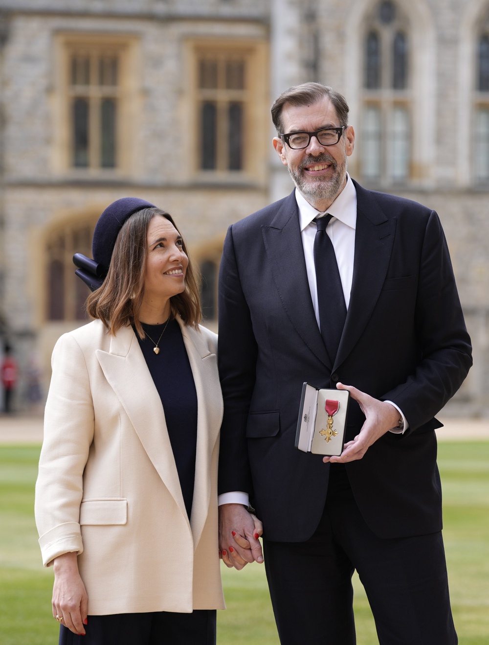 Osman, with his partner Ingrid Oliver, said he owes the UK ‘an awful lot’ (Andrew Matthews/PA) (PA Wire)