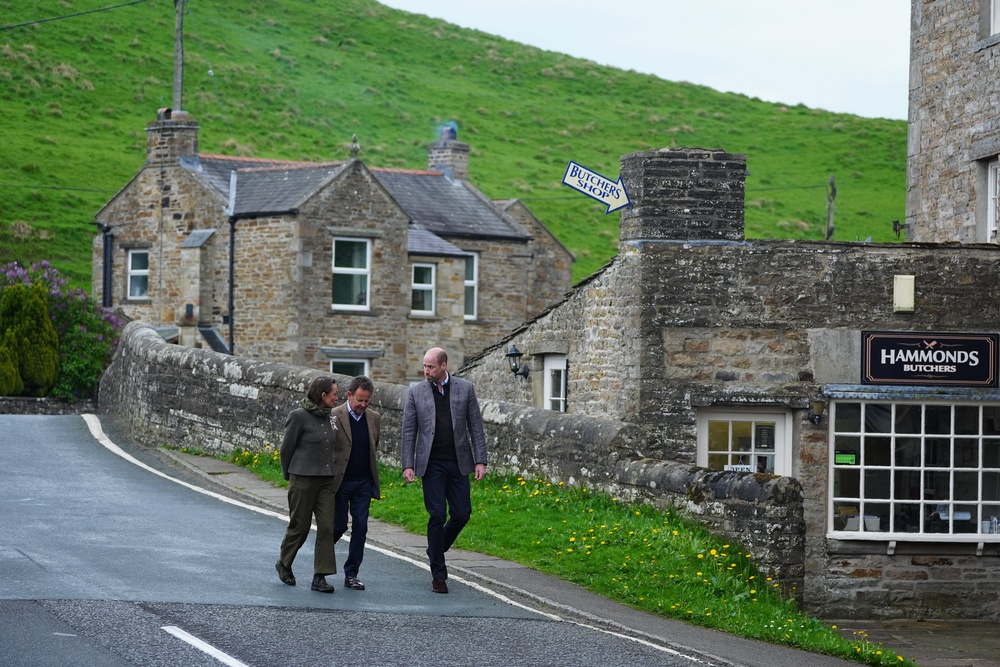 William popped into the butchers during a visit to the village of Brainbridge (Owen Humphreys/PA) (PA Wire)