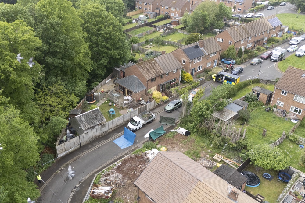 Emergency services at the scene of the explosion which also killed Jo Shaw, 35 (PA Wire)