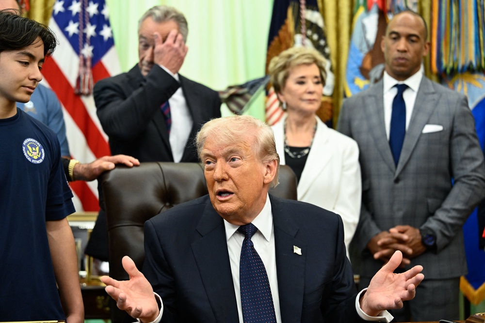 Donald Trump revealed Project Freedom would be ‘paused for a short period of time’ on Tuesday (AFP/Getty)