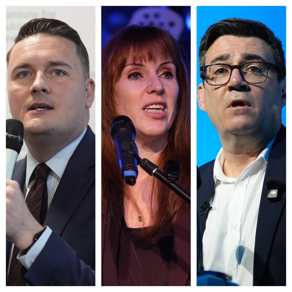 Wes Streeting, Angela Rayner and Andy Burnham have all reportedly been touted as potential replacement for Sir Keir (PA) (PA)