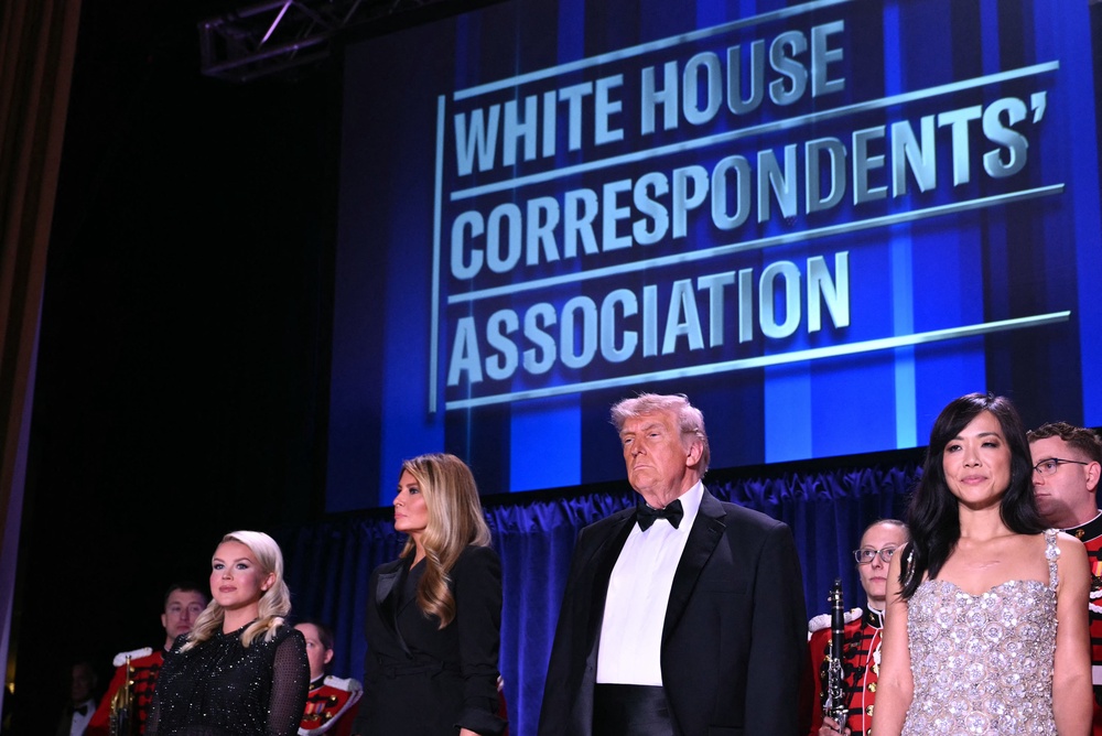 Cole Thomas Allen, 31, allegedly rushed past security inside a Hilton hotel in Washington, D.C., and fired a shotgun outside of a ballroom where Trump, top administration officials and members of the media were attending the black-tie event on April 25 (AFP via Getty Images)