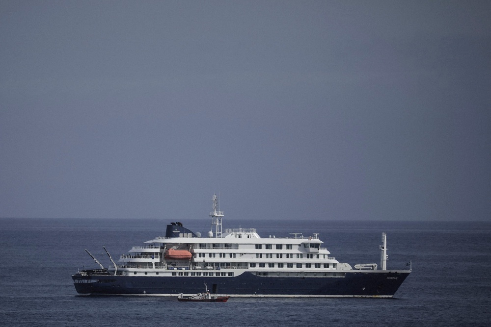 The ship will set sail for the Canary Islands, but it’s not clear when passengers will be allowed to get off the ship (AFP/Getty)