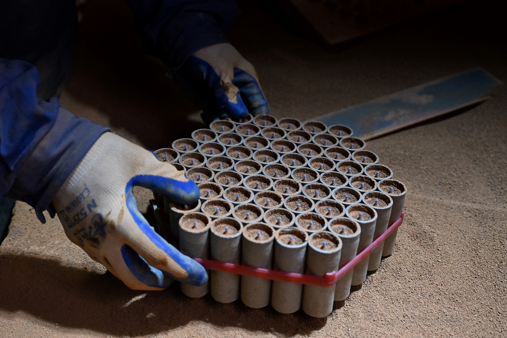 A worker at a fireworks factory in Liuyang, central China's Hunan province (AFP/Getty)