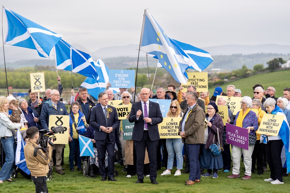 John Swinney has repeatedly said during the election campaign he is determined to win a majority for the SNP (PA) (PA Wire)