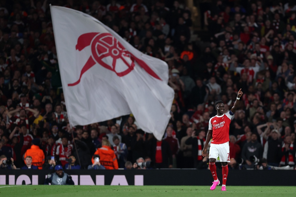 Bukayo Saka scored the crucial goal to send them into the final (Getty)