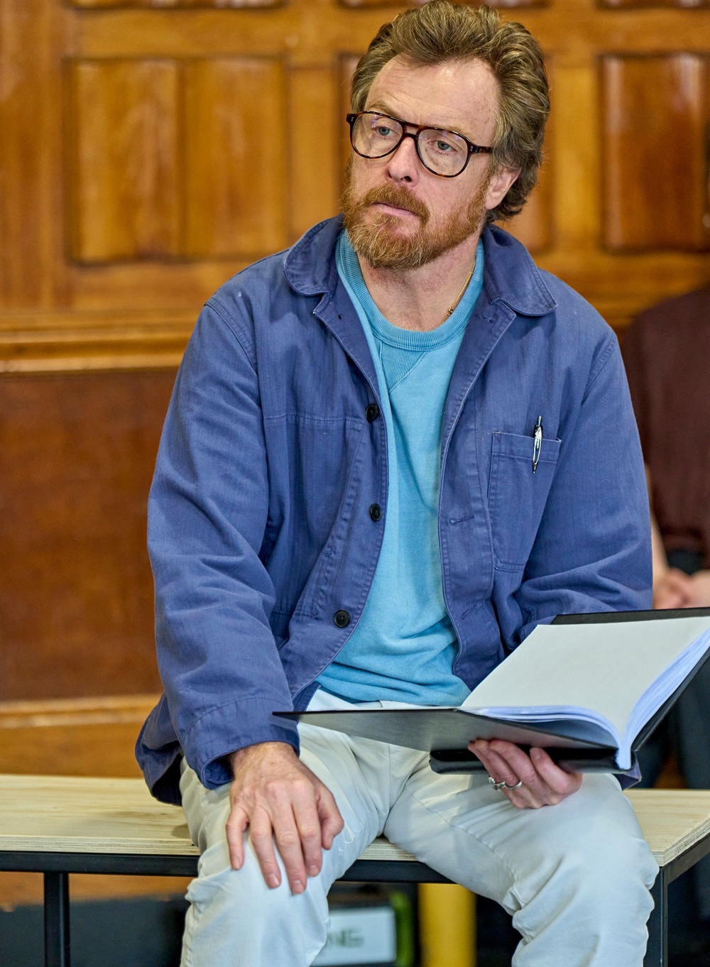 Giddy-up! Stephens in rehearsals for the revival of ‘Equus’ (Manuel Harlan)