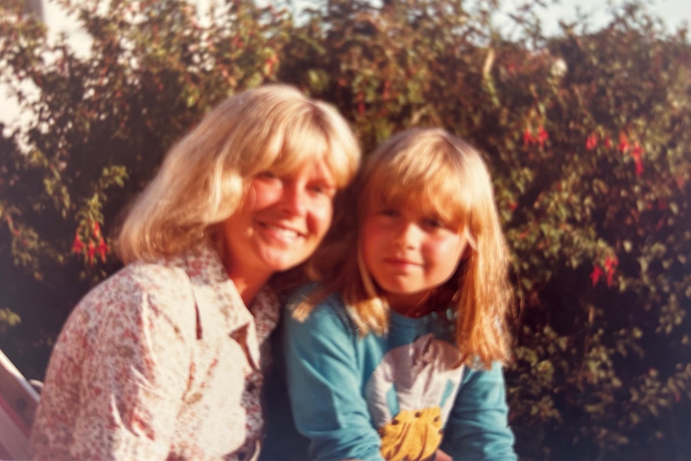 Charlotte as a child with her mum, Caroline (Family photo)