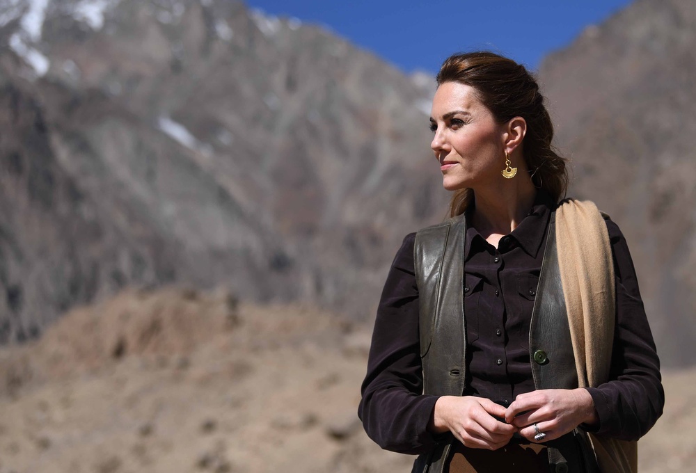 Kate visiting the Chiatibo glacier in the Hindu Kush mountain range (PA) (PA Archive)