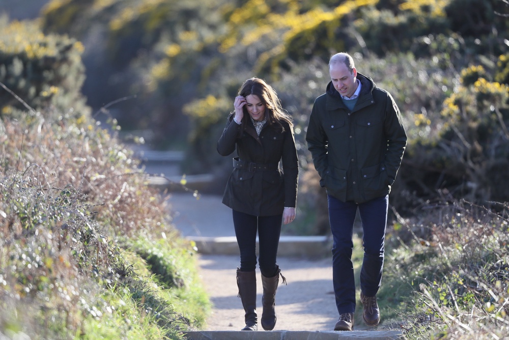 Kate and William enjoying a romantic clifftop walk during a visit to Howth Head (PA) (PA Archive)