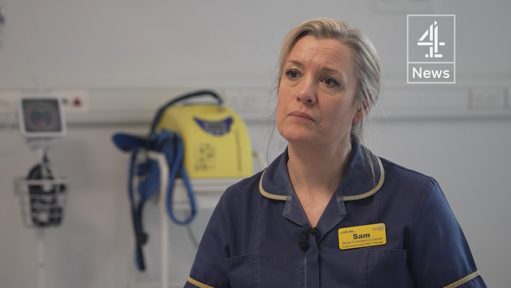 Samantha Toland, lead cancer nurse at Worcestershire Acute Hospitals NHS Trust, said more needs to be done to protect staff (Channel 4)