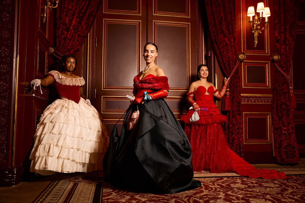More people are taking part in Analogue Escapism, an experience trend in which people choose to break with their screens and unplug, as seen at the Bal de deux Empires in Paris (pictured) (Sam Todd/Mastercard)
