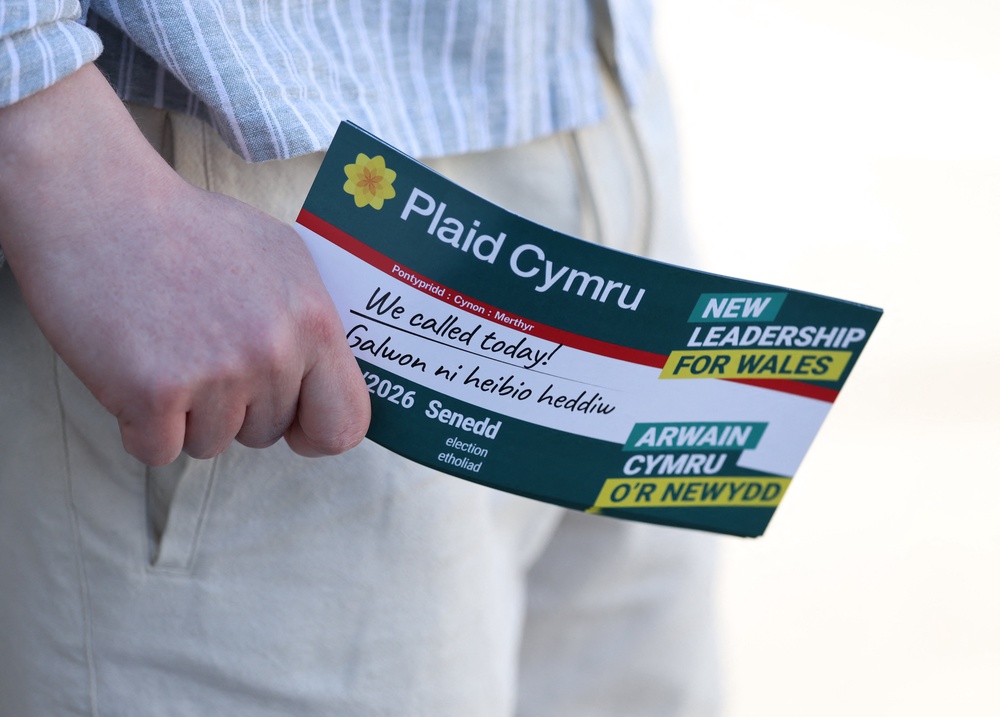 Plaid Cymru are set to become the biggest party in Wales with Labour dropping to third place (AFP/Getty)