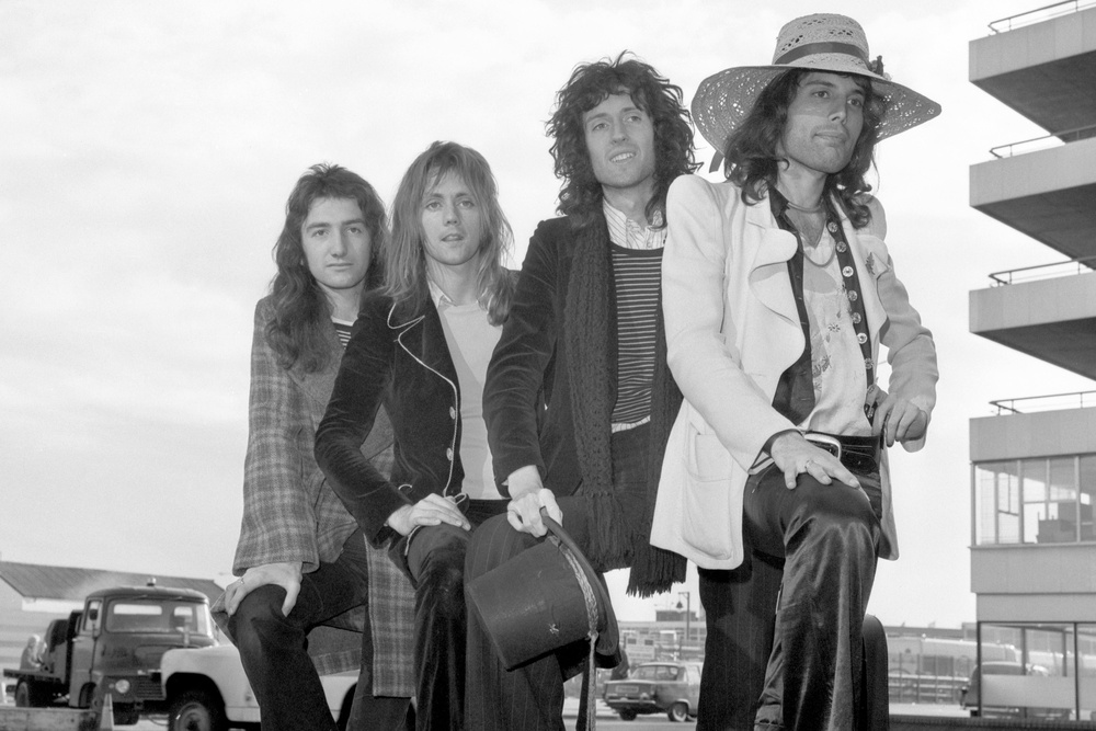 John Deacon, Roger Taylor, Brian May and Freddie Mercury in the 1970s (PA)