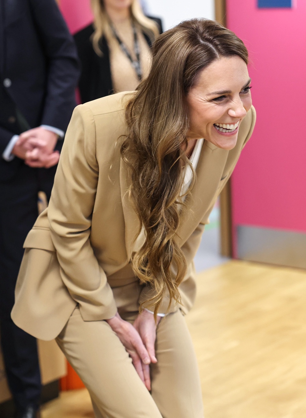 Kate greeting youngsters during the official visit (Chris Jackson/PA) (PA Wire)