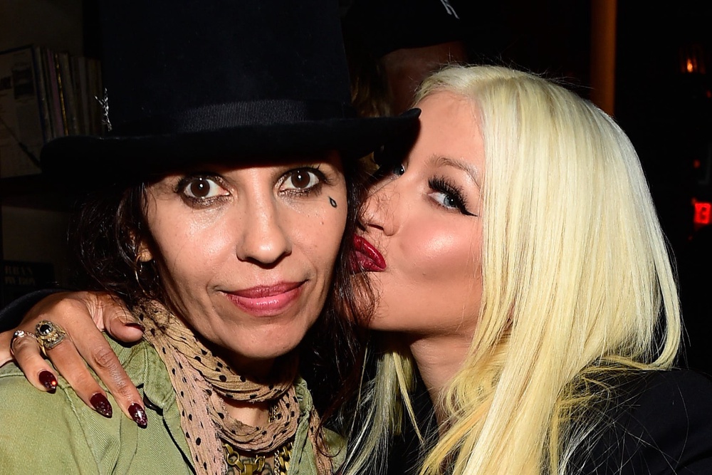Linda Perry and Christina Aguilera together in 2016. Perry says Aguilera’s recording of her song ‘Beautiful’ will ‘always be a classic’ (Getty)