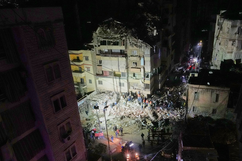 It was the first strike on Beirut's south since a ceasefire came into place last month (AP)