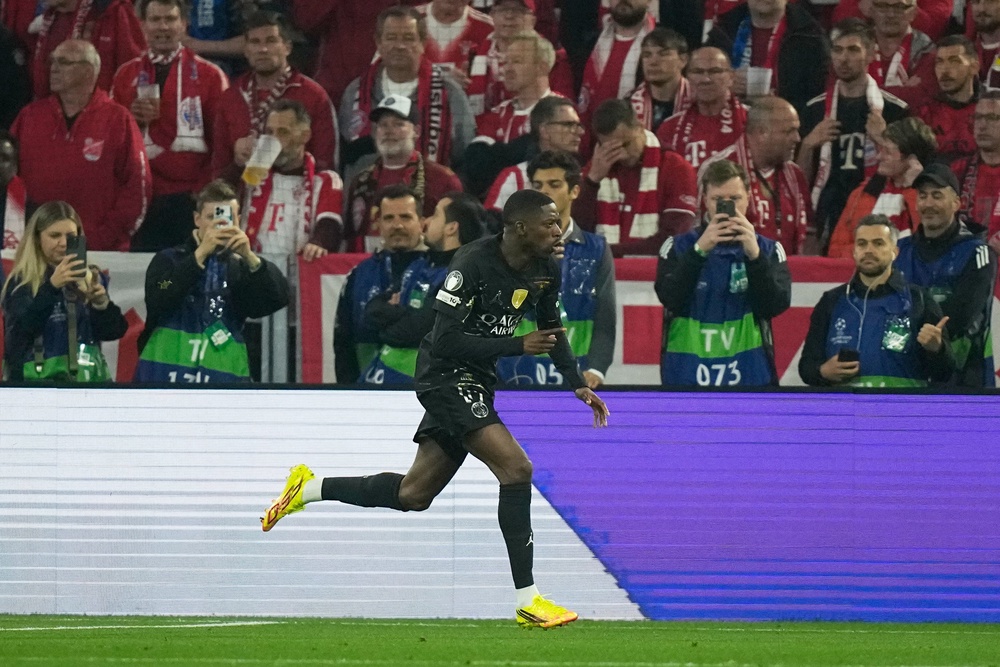 Ousmane Dembele scored PSG’s only goal of the match early on (AP)