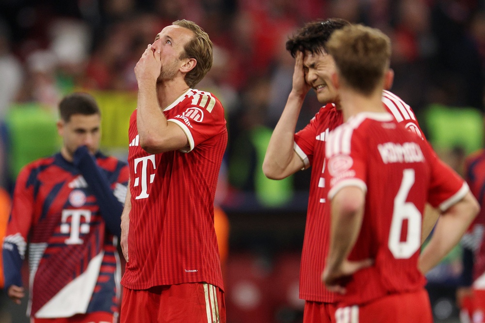 Harry Kane and Bayern were left bereft by defeat (Getty)