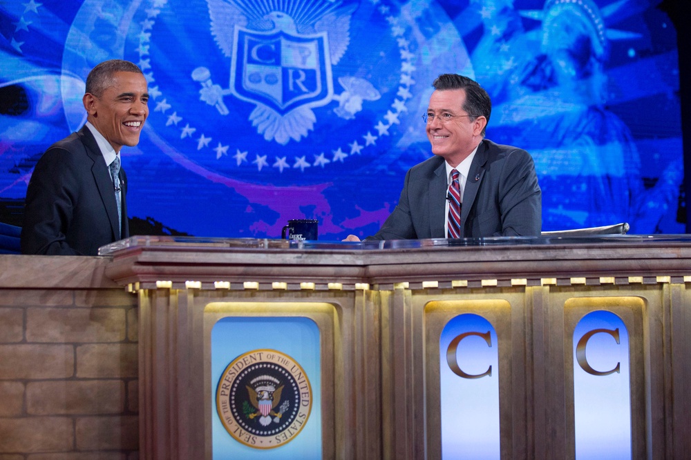 Colbert’s relationship with the former president goes back to his days on Comedy Central (Getty Images)