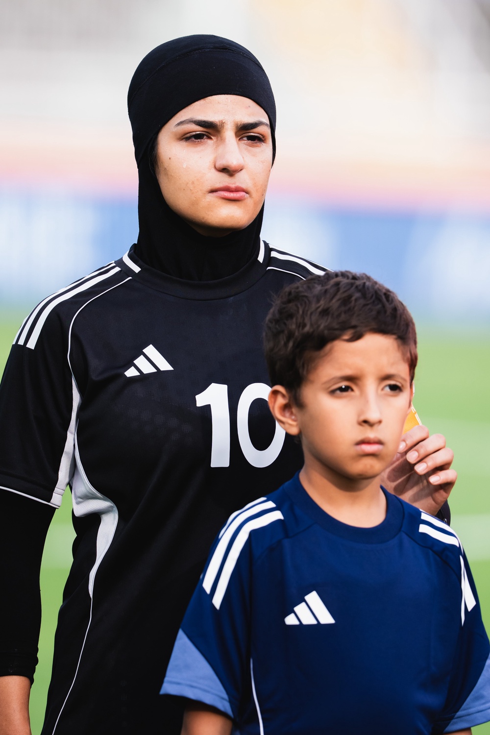 Fatima Haidari, 24, during a match against Chad (Fifa)