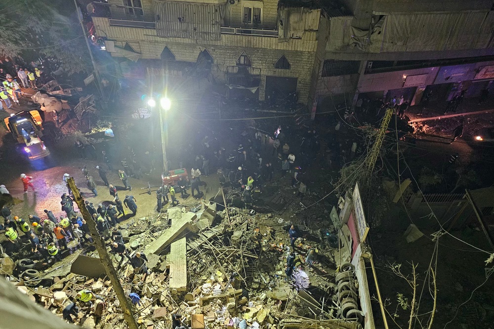 An Israeli strike in Lebanon's eastern Bekaa valley killed four people (AFP/Getty)