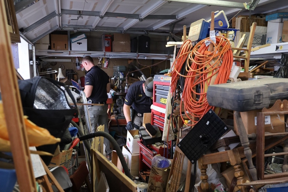 Authorities conducting a search at a home in Arroyo Grande, California, connected to the man convicted of killing Kristin Smart (San Luis Obispo County Sheriff's Office)