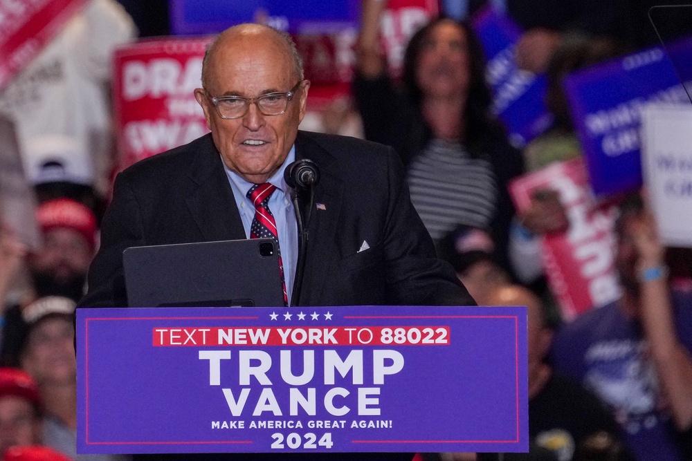 Giuliani is a former member of Trump's legal team, with the president calling for the former to receive the Presidential Medal of Freedom (AFP/Getty)