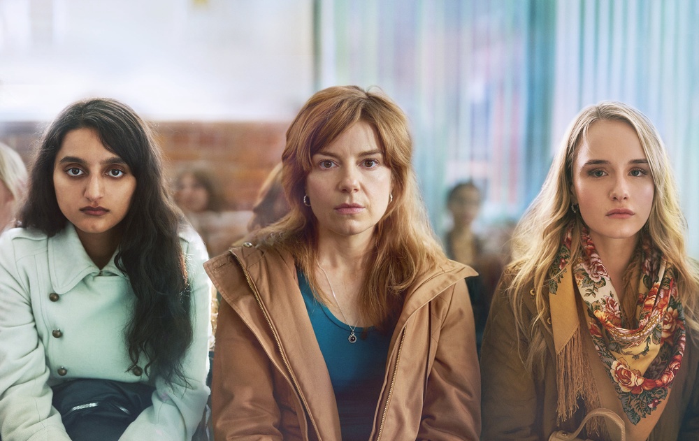 Aasiya Shah, Aimee-Ffion Edwards, and Miriam Petche in ‘Believe Me’ (PA)
