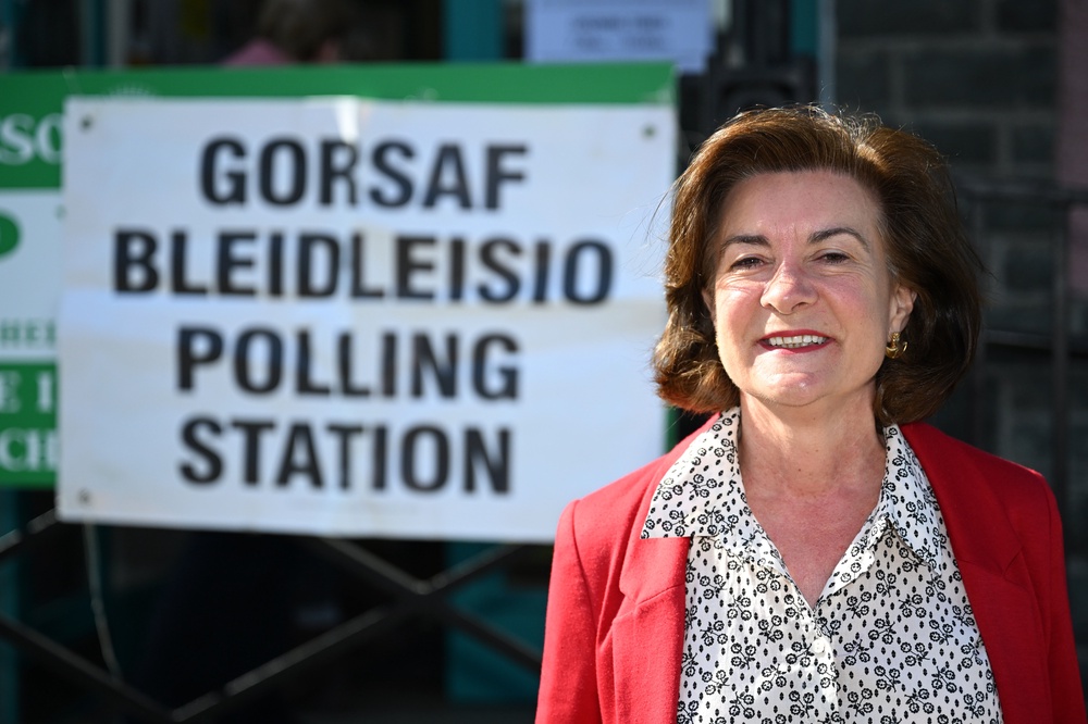 First minister Eluned Morgan casts her vote in Pembrokeshire (Getty)