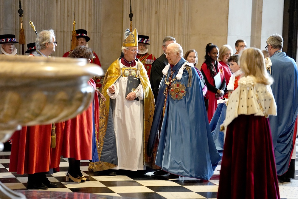 The service was held at St Paul’s on Thursday morning (Jordan Pettitt/PA) (PA Wire)