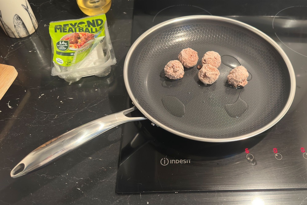 I enjoyed batch cooking with this pan (Rachael Penn/The Independent)