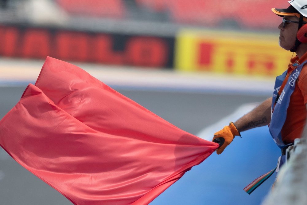 The incident on Thursday occurred at Station Corner and a red flag brought the session to a close (Getty)
