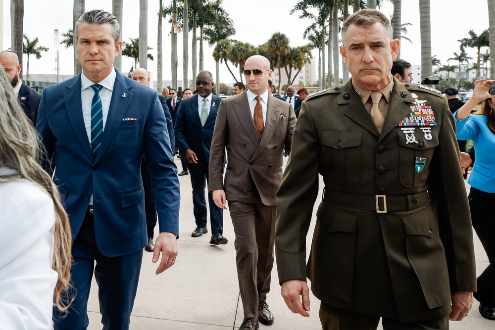 Defense Secretary Pete Hegseth, left, and US Southern Command General Francis Donovan, right, have repeatedly defended the boat strikes, which have climbed to more than 50 as the death toll nears 200 (AFP/Getty)
