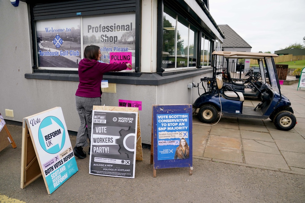 Polling stations opened up in a variety of venues across Scotland (Jane Barlow/PA) (PA Wire)