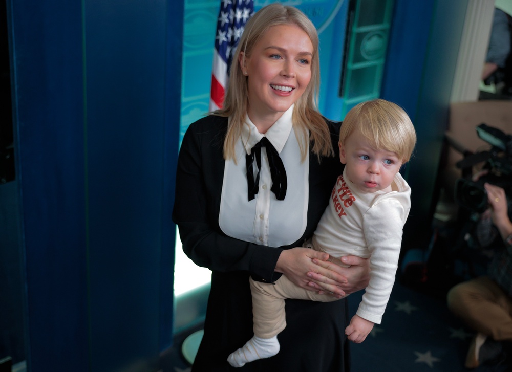 Leavitt announced that she and her husband would be expecting their second child in December (Getty)