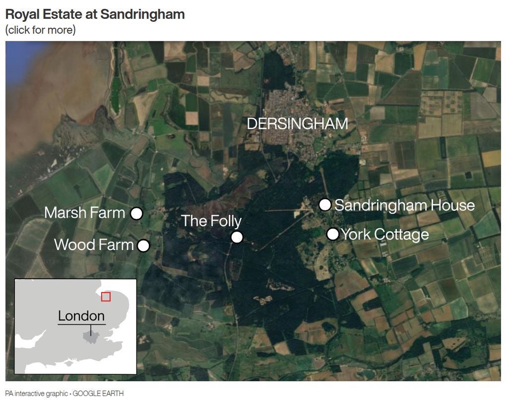 Image from: Man arrested after allegedly threatening Andrew near home on Sandringham Estate