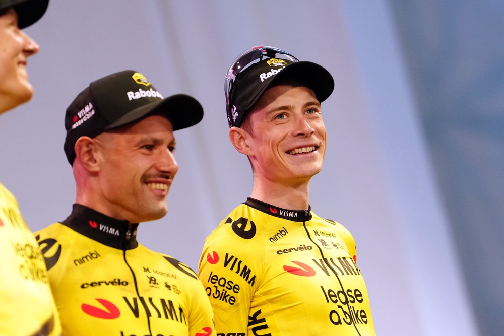 Jonas Vingegaard could become just the eighth rider to complete the clean sweep of Grand Tours (AP)