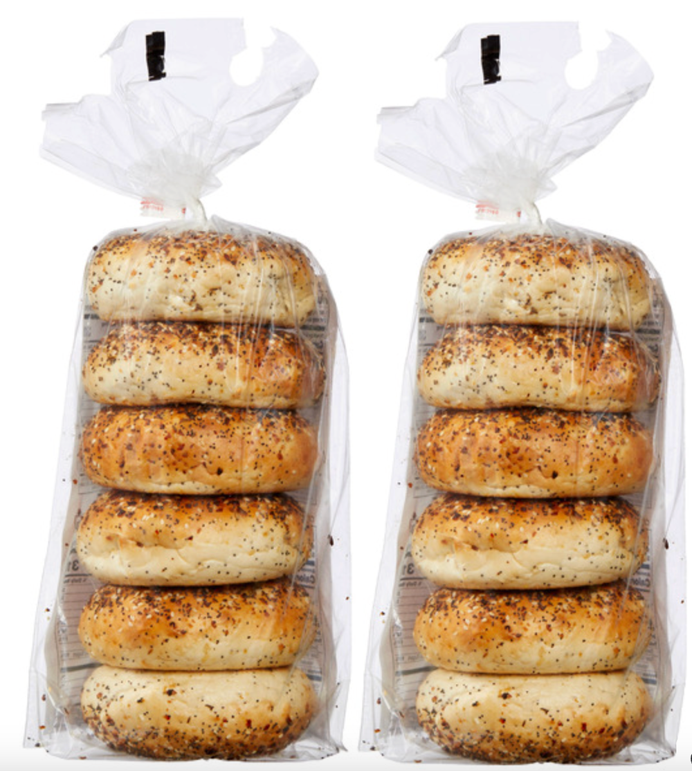 Costco usually sells its bagels in two packs of six (Costco)