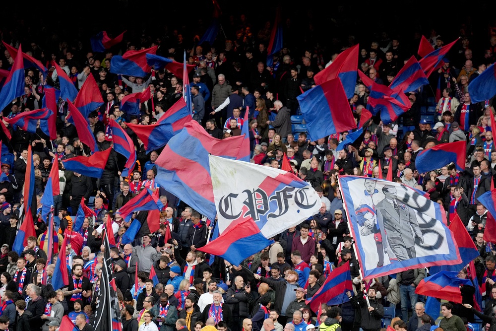 Crystal Palace fans were able to celebrate a place in the Conference League final (John Walton/PA)