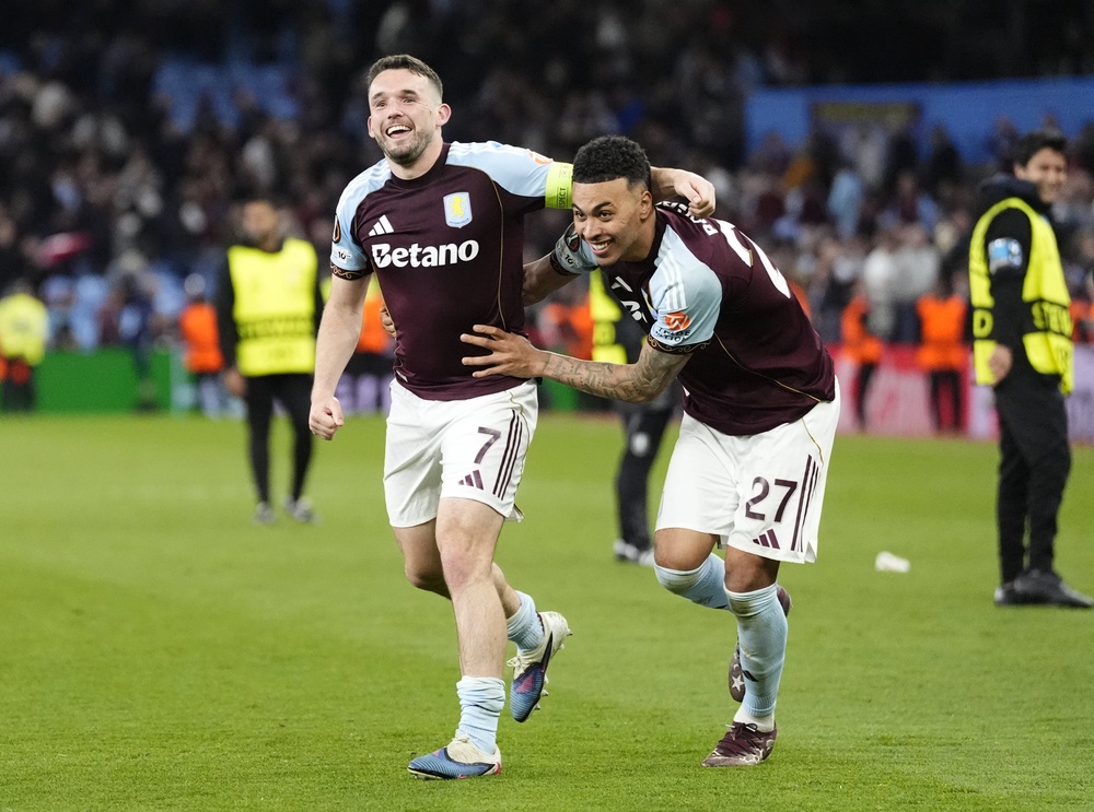 Captain McGinn (left) called on Villa to seize the moment (Nick Potts/PA) (PA Wire)