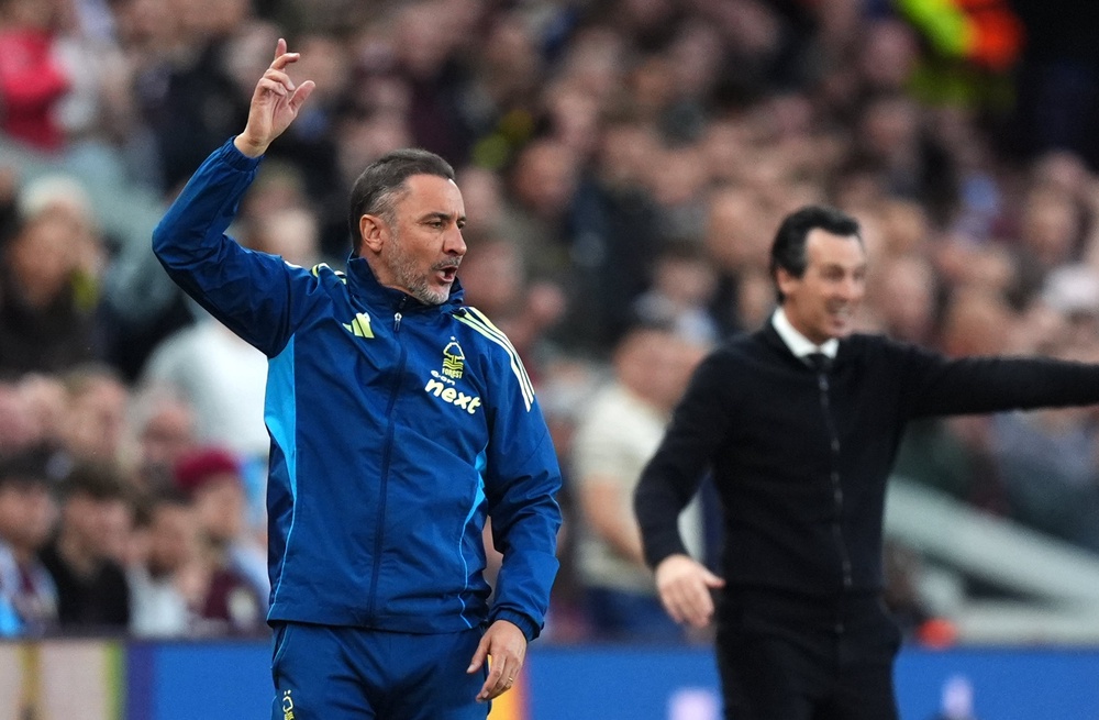Vitor Pereira (left) saw his Forest side come up short in the second leg (Mike Egerton/PA) (PA Wire)