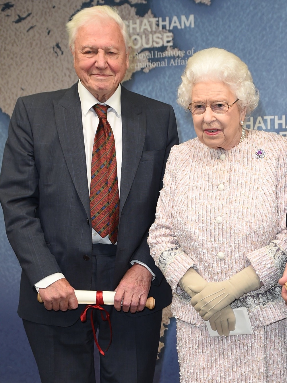 Sir David Attenborough standing alongside the late Queen Elizabeth II (Eddie Mulholland/The Daily Telegraph/PA) (PA Archive)
