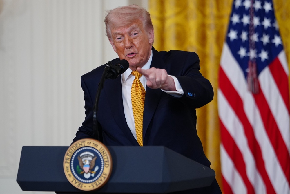 Donald Trump said the Iranian attackers were ‘completely destroyed’ (Julia Demaree Nikhinson/AP) (AP)