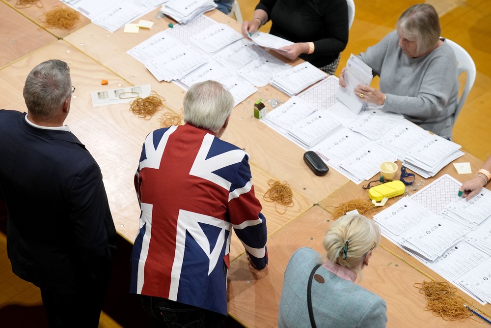 Votes being counted in the 2026 local elections (PA)