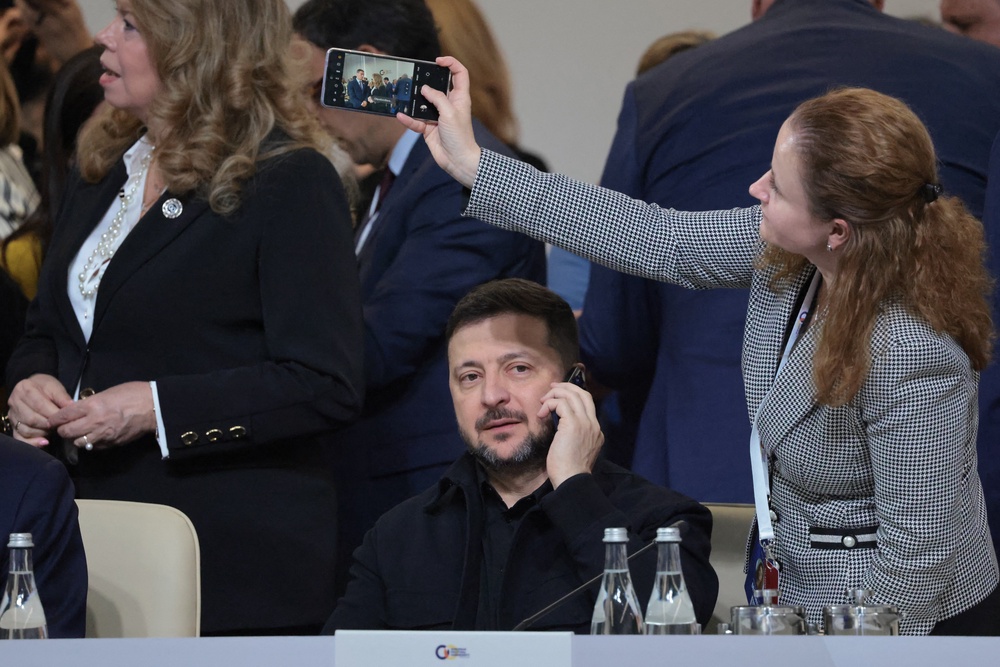 Ukraine's president Volodymyr Zelensky attends the 8th European Political Community (EPC) summit in Yerevan (AFP/Getty)