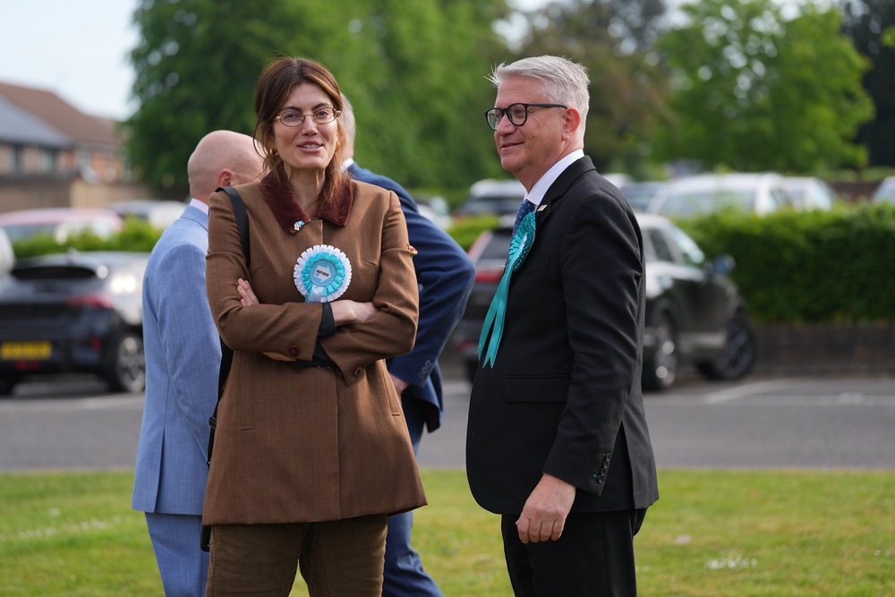 Lila Cunningham with Romform Reform MP Andrew Rosindell (PA)