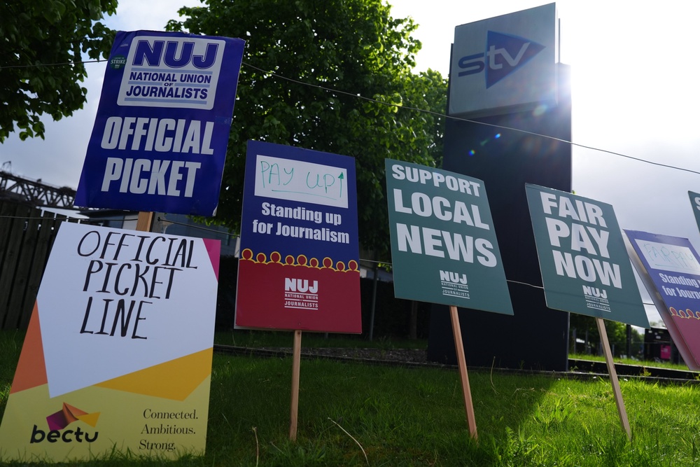 The strike will affect STV’s coverage of the Scottish Parliament election count (Andrew Milligan/PA) (PA Wire)