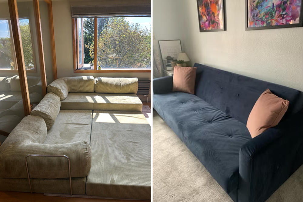 Two of the sofa beds we tested (Daisy Lester/Ali Howard)