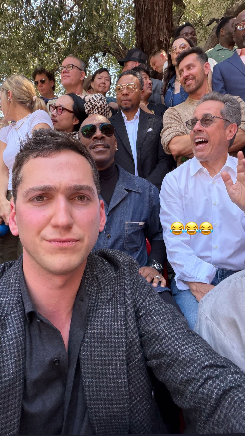 Eddie Murphy and Jerry Seinfeld were among the dozens of huge names in attendance (themattfriend/Instagram)